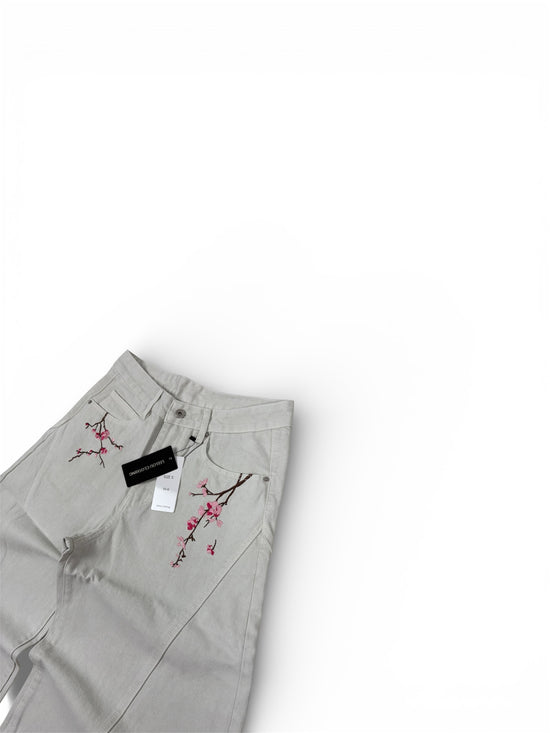 THE Sakura Flower Baggy Jeans