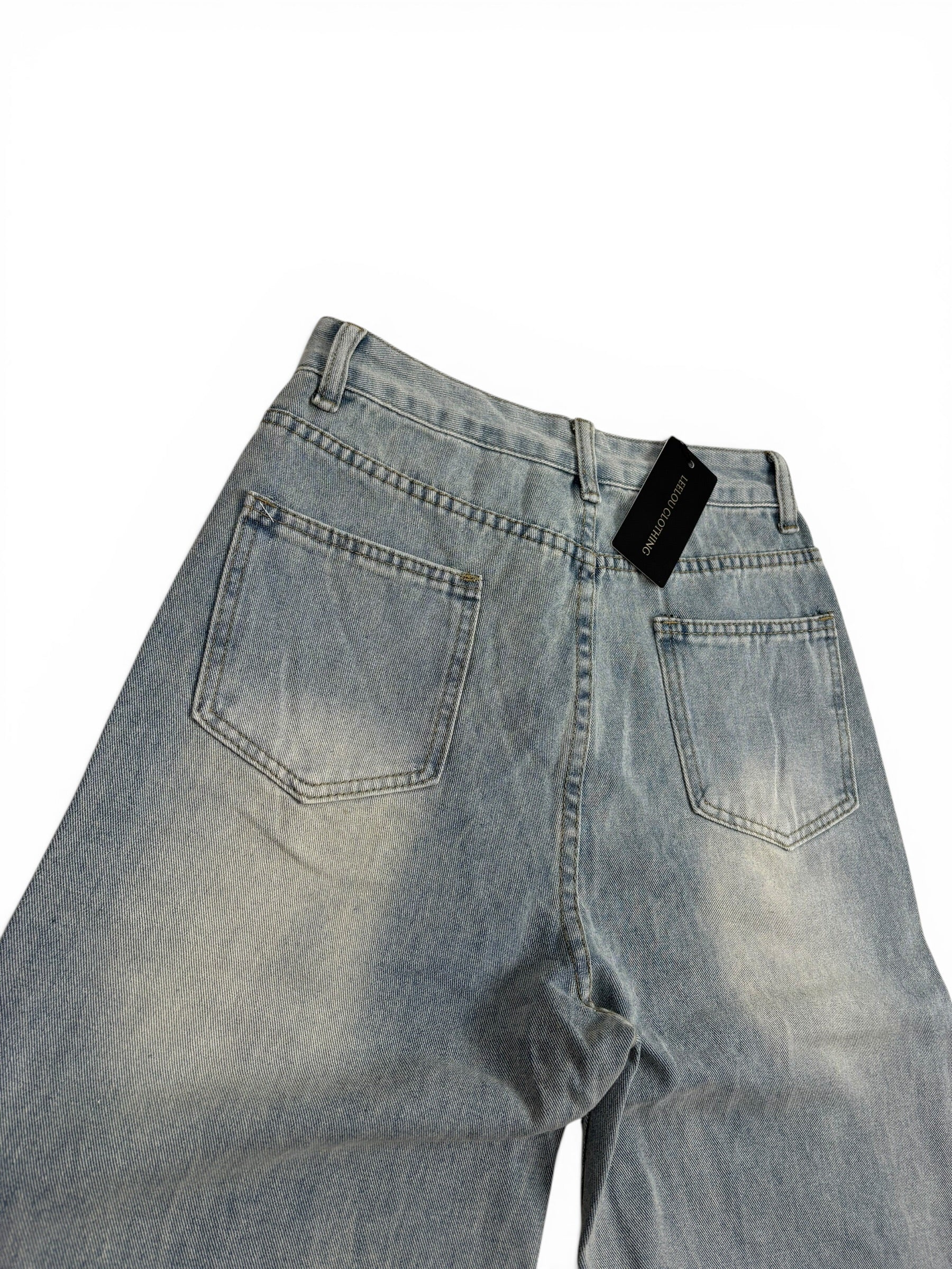 Vintage Flower Baggy Jeans