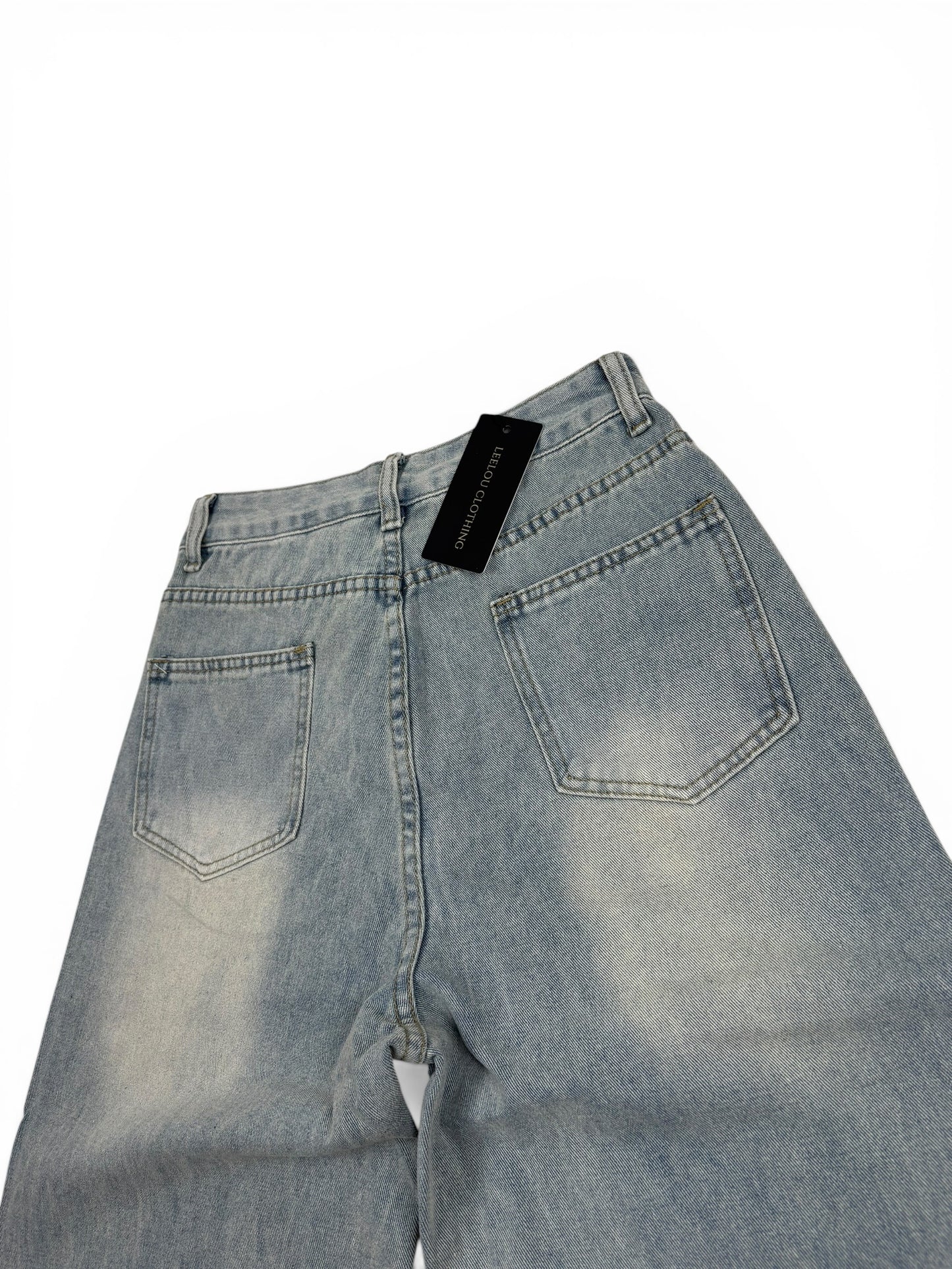 Vintage Flower Baggy Jeans