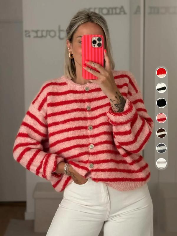 Get 60% off Cozy Stripe Knit today only ❤️🤍