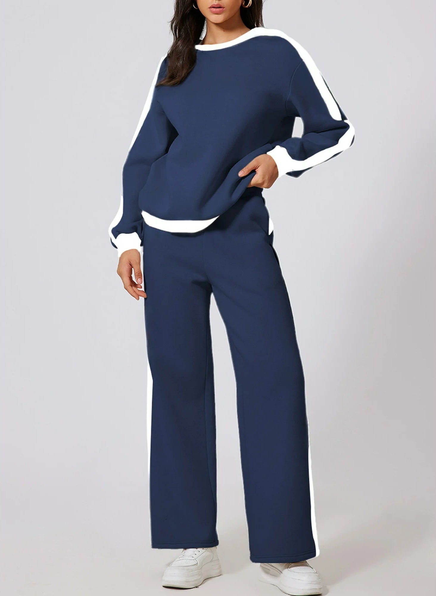 Profitez aujourd'hui seulement de 60 % de réduction sur l'ensemble Varsity Stripe 🤍💙