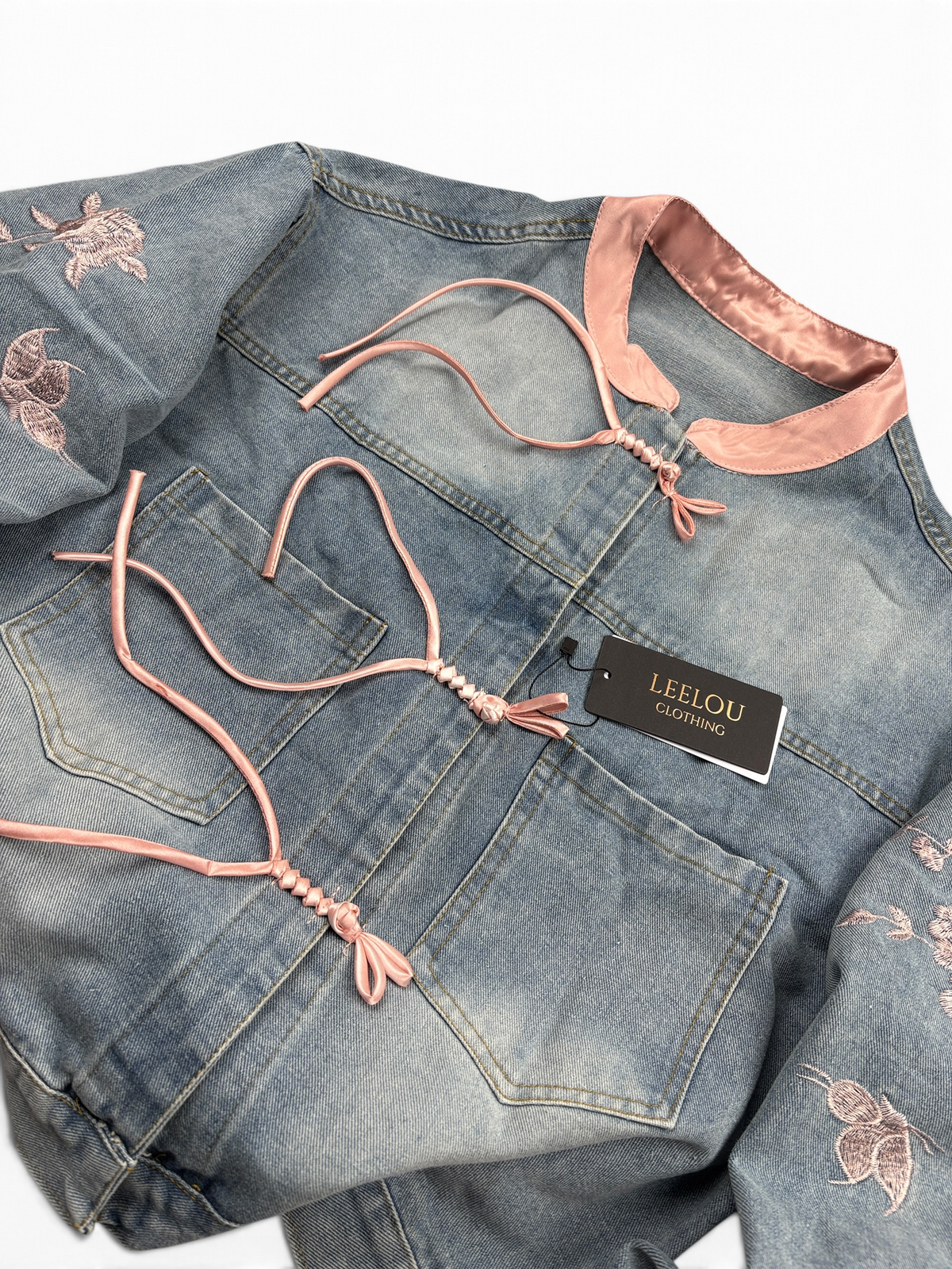 Pink Embroidered Jacket Asian Style 🎀