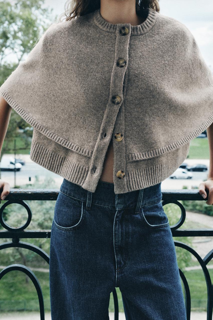 Get 60% off Knit Cape Jacket today only 🧥✨