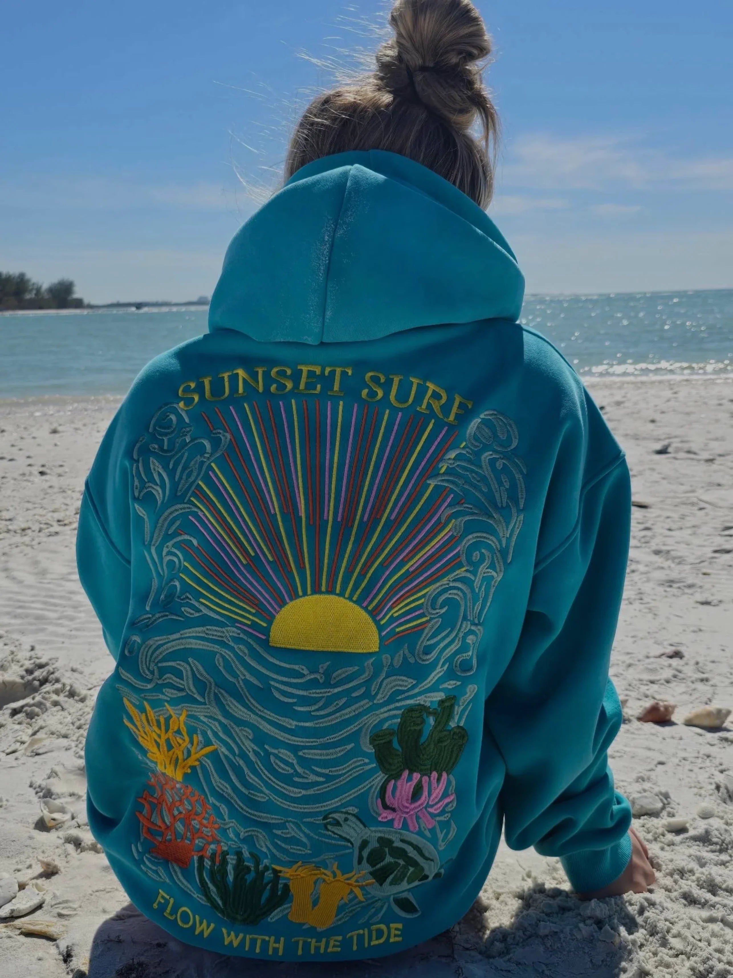 Get 60% off Sunset Hoodie today only 🌅🌊