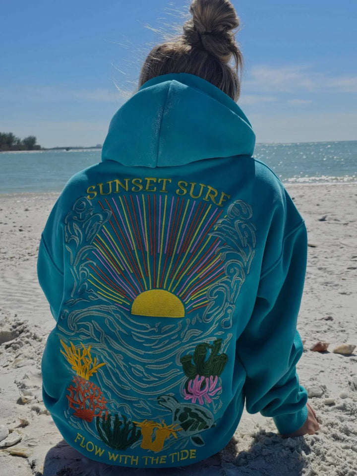 Get 60% off Sunset Hoodie today only 🌅🌊