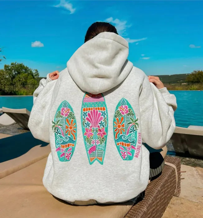 Get 60% off Sunset Surf Hoodie today only 🌊🌅