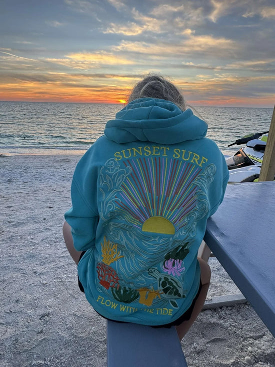 Get 60% off Sunset Hoodie today only 🌅🌊