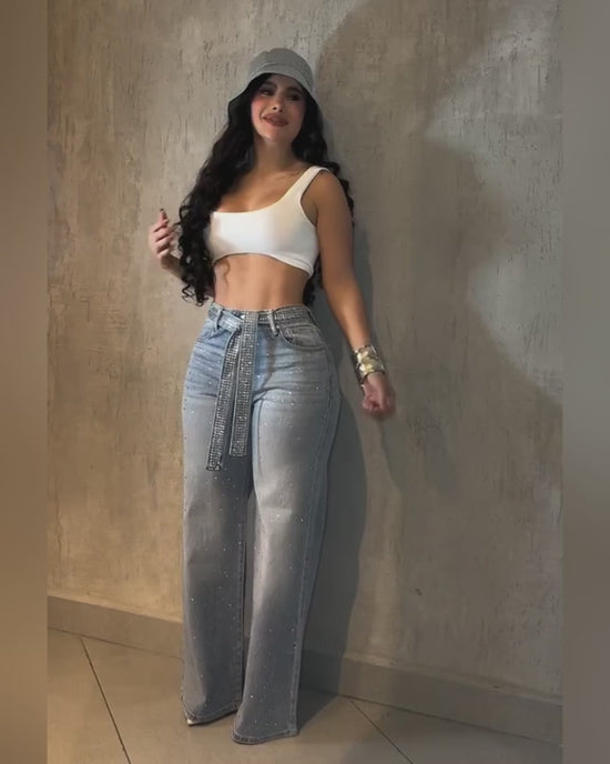 Get 60% off Rhinestone Jeans today only ✨